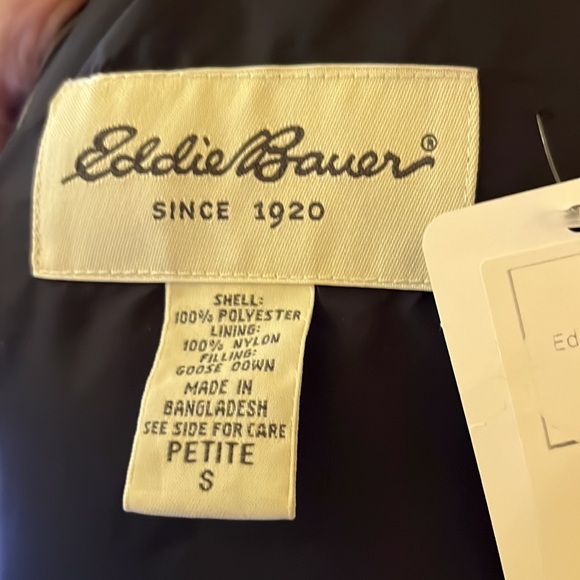 Eddie Bauer Goose Down Plaid Vest size small shell - polyester, lining - Nylon - Picture 7 of 8